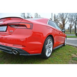 Накладки сплиттеры на задний бампер боковые на Audi A5 B9 S-Line